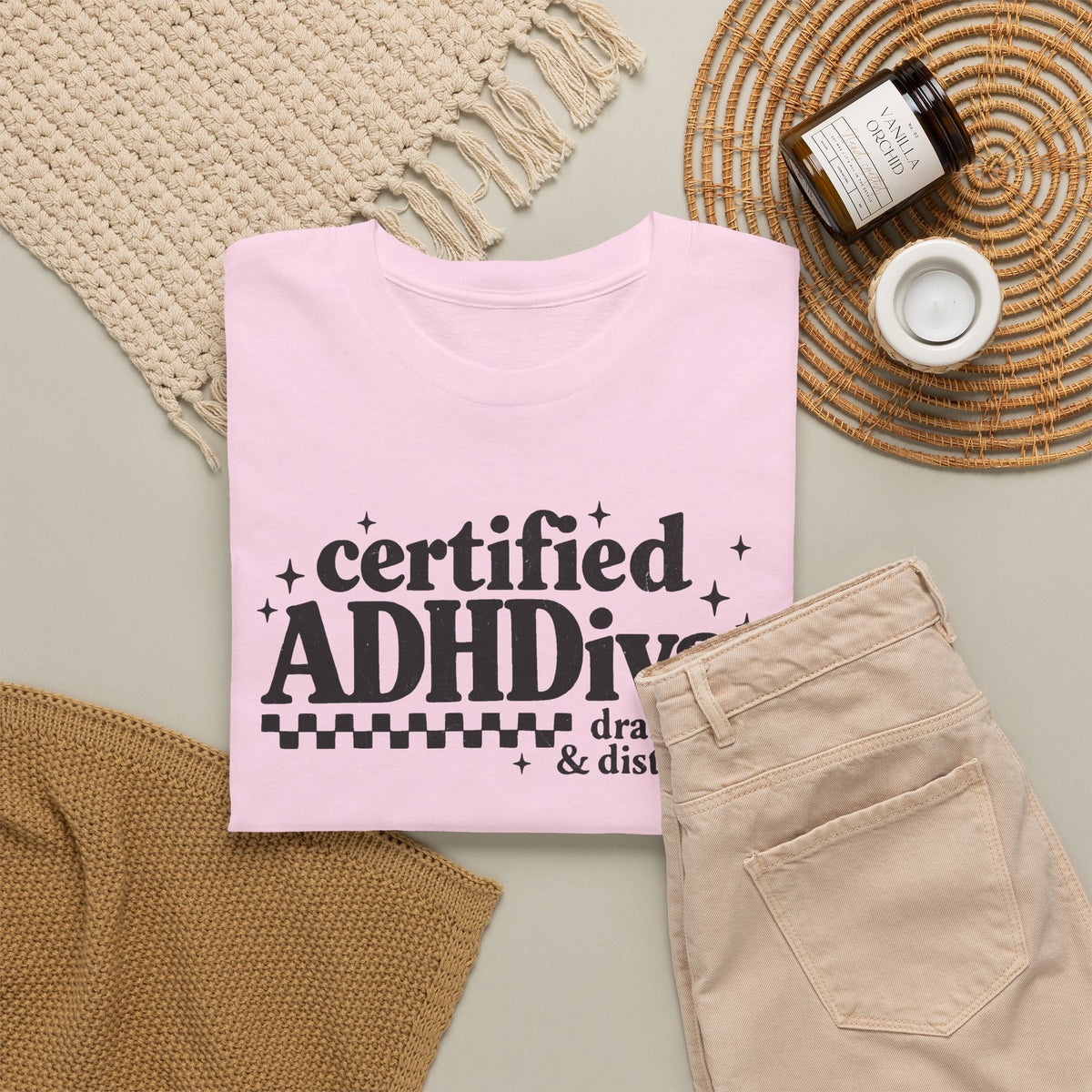Certified ADHD Diva Graphic T-Shirt – Funny Women’s Statement Tee