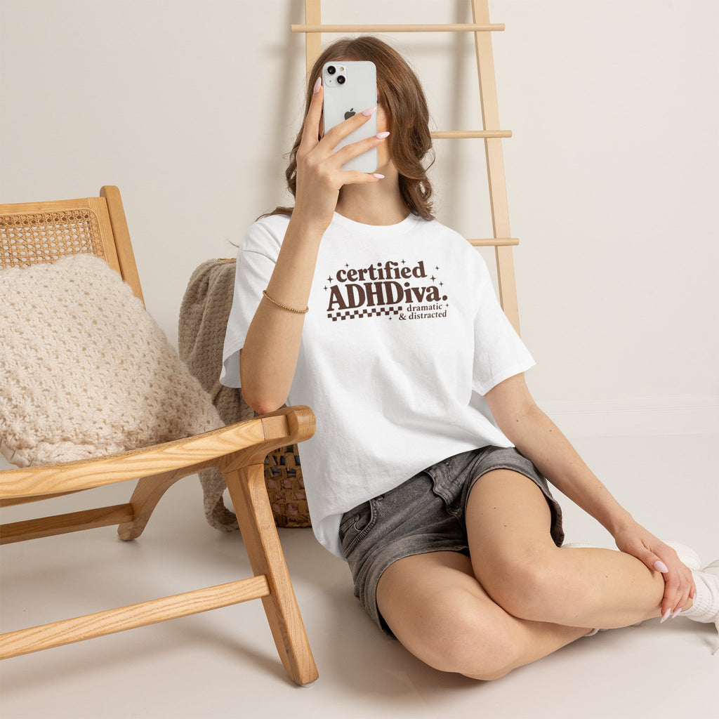 Certified ADHD Diva Graphic T-Shirt – Funny Women’s Statement Tee