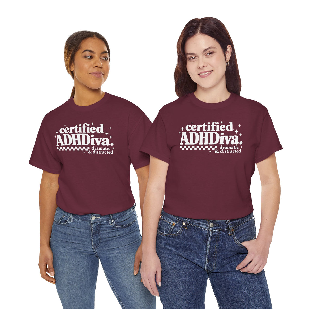 Certified ADHD Diva Graphic T-Shirt – Funny Women’s Statement Tee