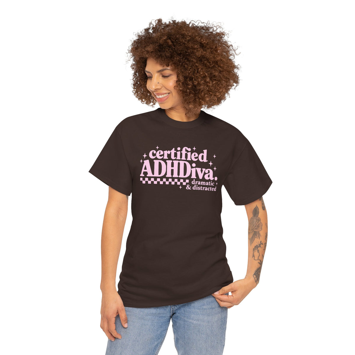 Certified ADHD Diva Graphic T-Shirt – Funny Women’s Statement Tee