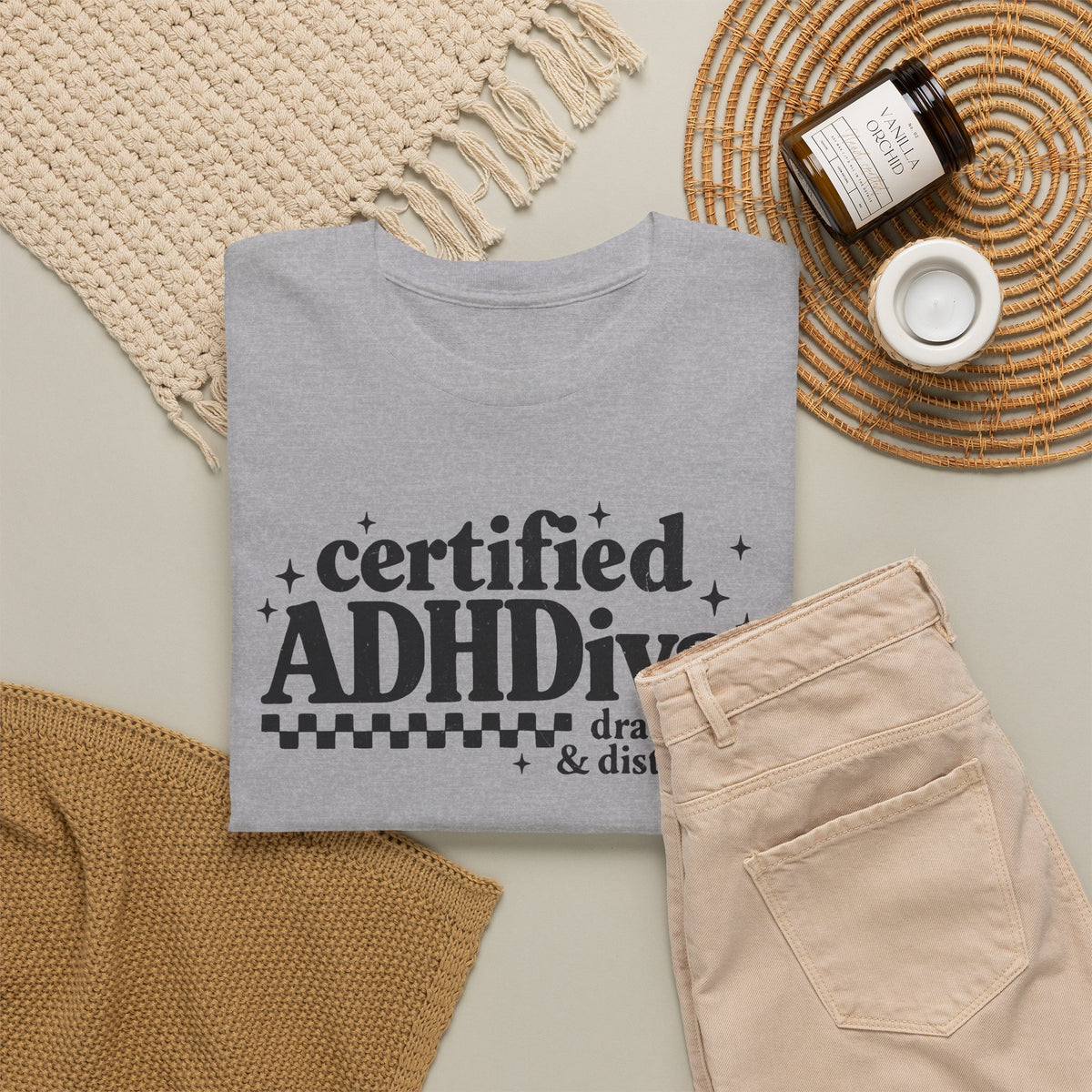 Certified ADHD Diva Graphic T-Shirt – Funny Women’s Statement Tee