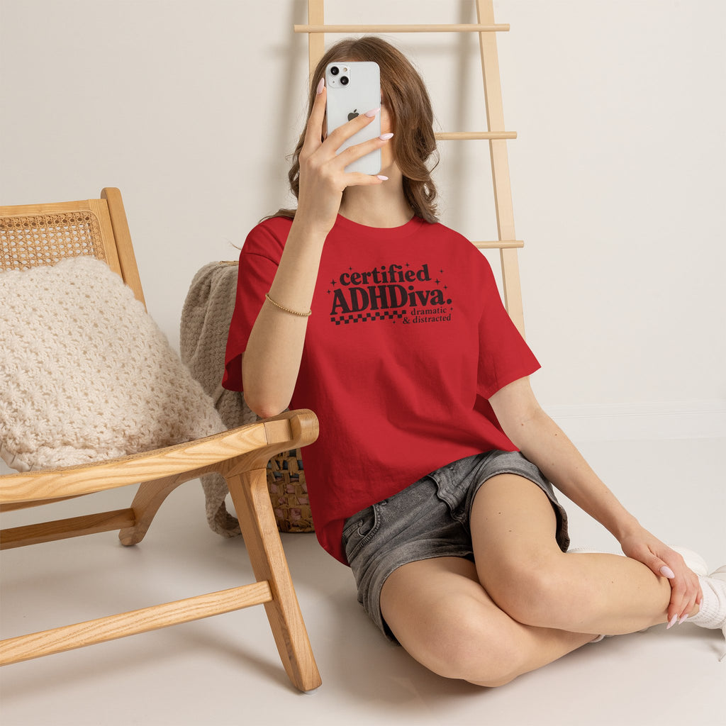 Certified ADHD Diva Graphic T-Shirt – Funny Women’s Statement Tee