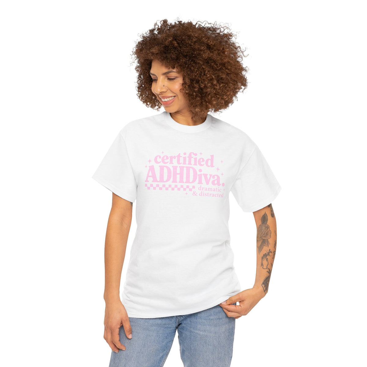 Certified ADHD Diva Graphic T-Shirt – Funny Women’s Statement Tee