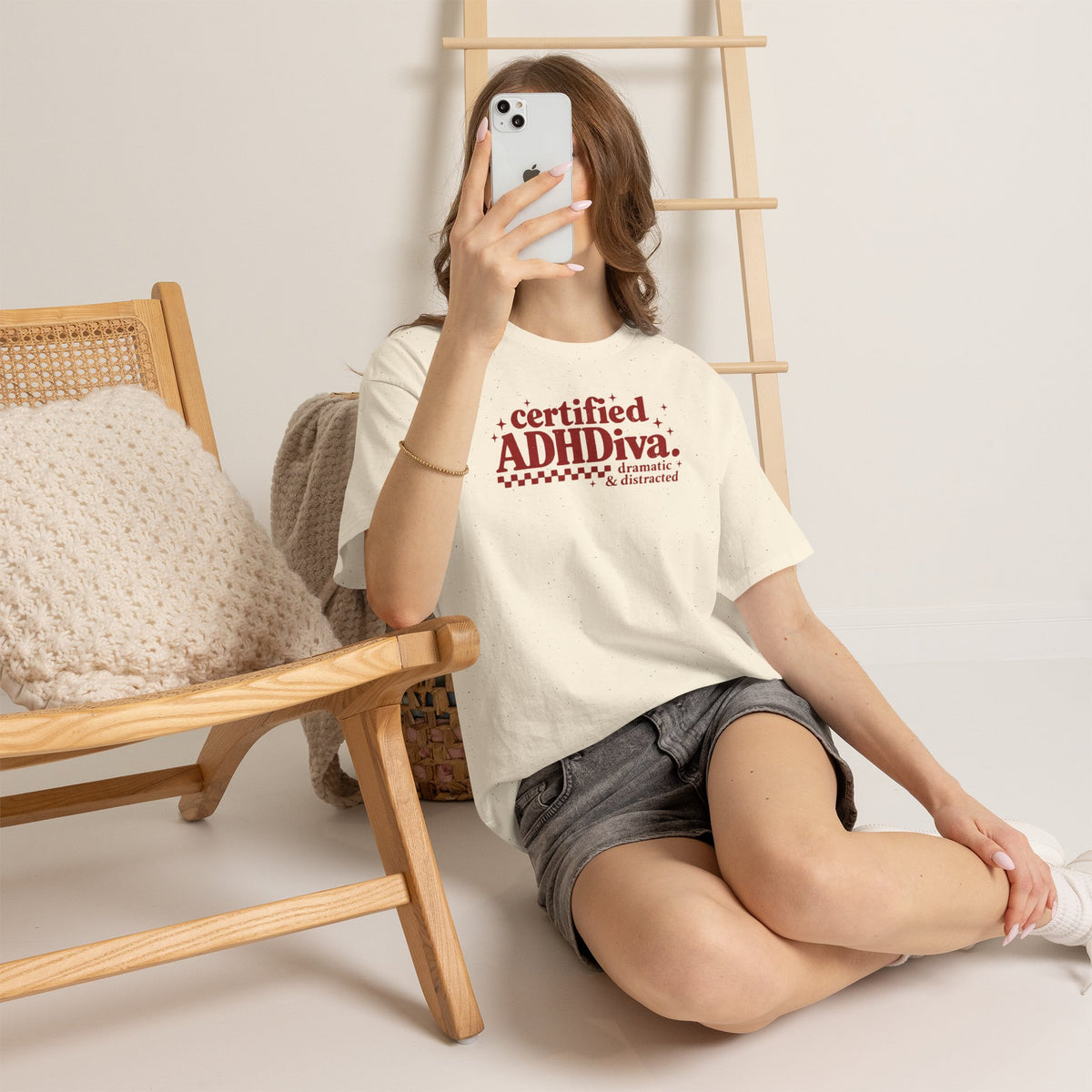Certified ADHD Diva Graphic T-Shirt – Funny Women’s Statement Tee