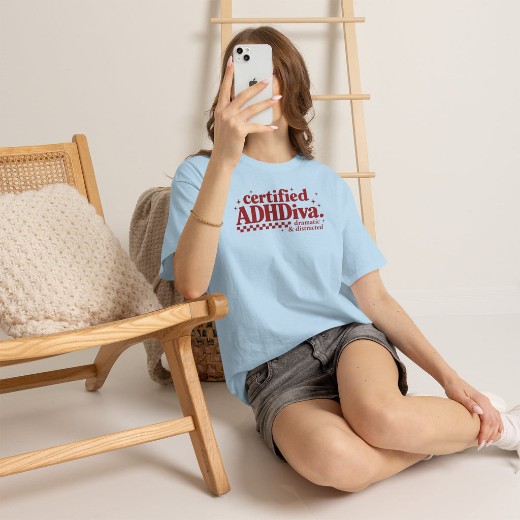 Certified ADHD Diva Graphic T-Shirt – Funny Women’s Statement Tee