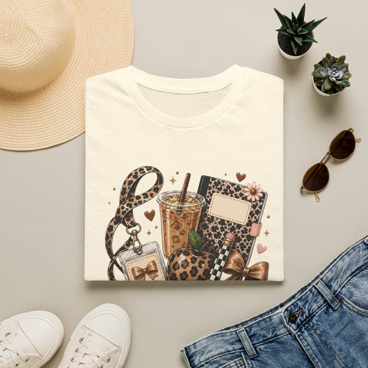 Leopard Coffee & Accessories Tee