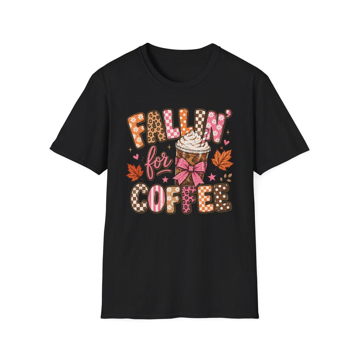 Fallin' for Coffee T-Shirt — Autumn Coffee Lover Tee