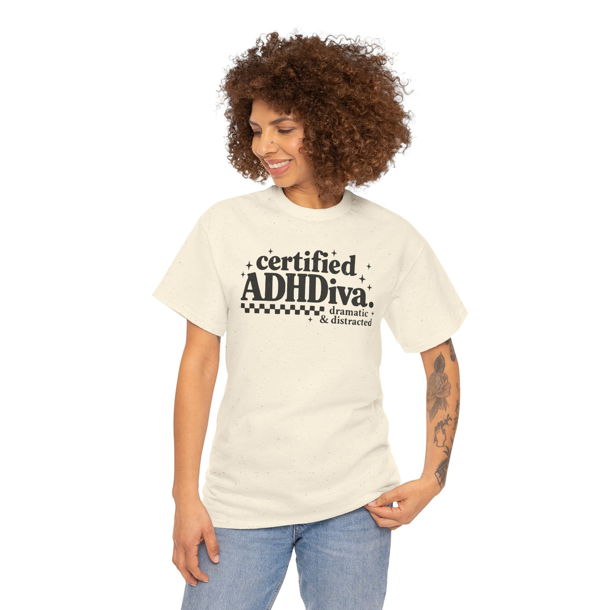 Certified ADHD Diva Graphic T-Shirt – Funny Women’s Statement Tee