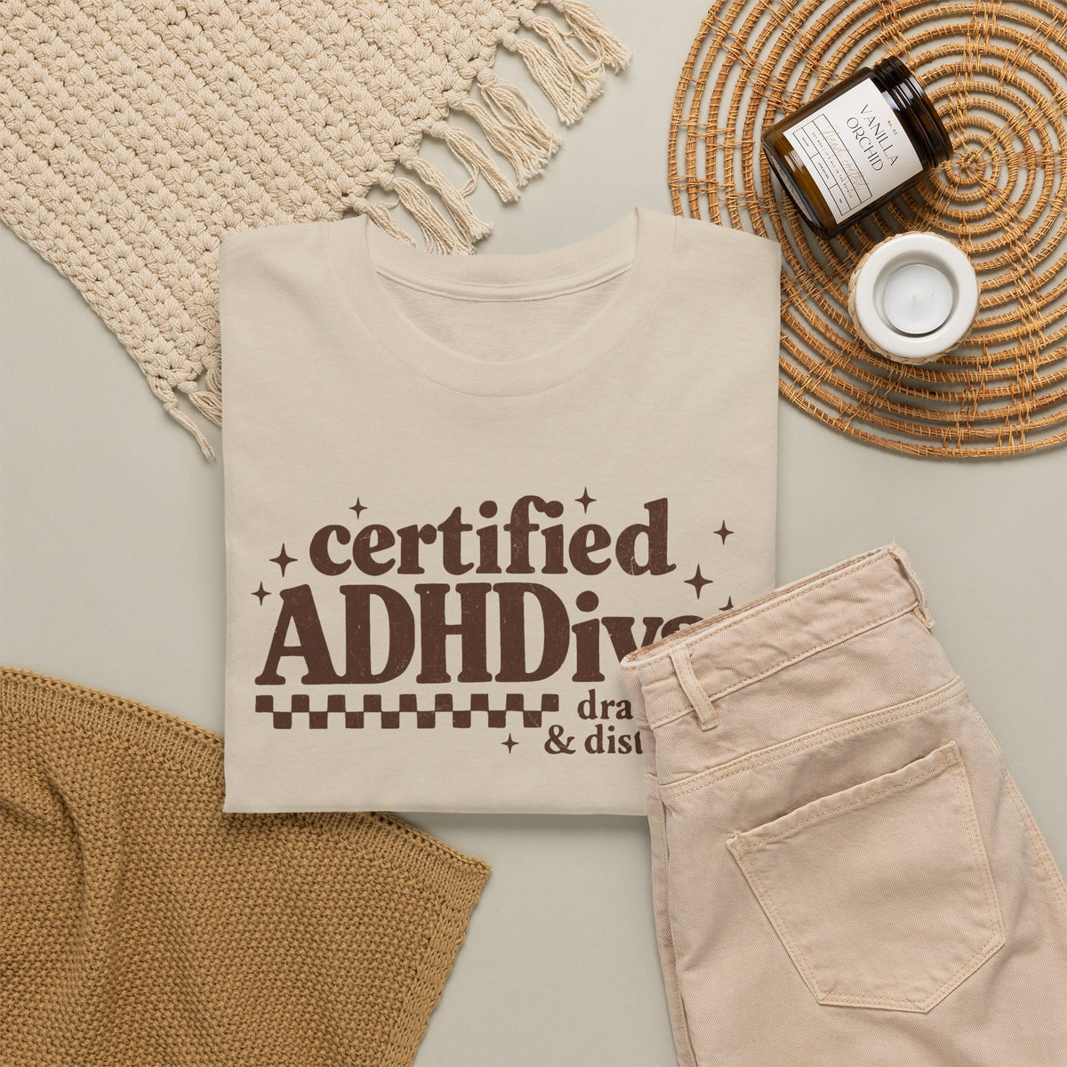 Certified ADHD Diva Graphic T-Shirt – Funny Women’s Statement Tee