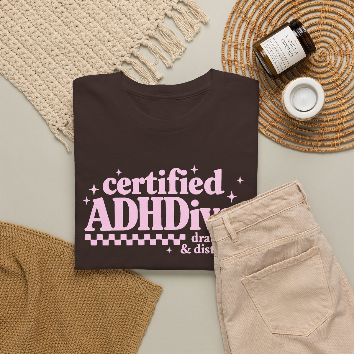 Certified ADHD Diva Graphic T-Shirt – Funny Women’s Statement Tee