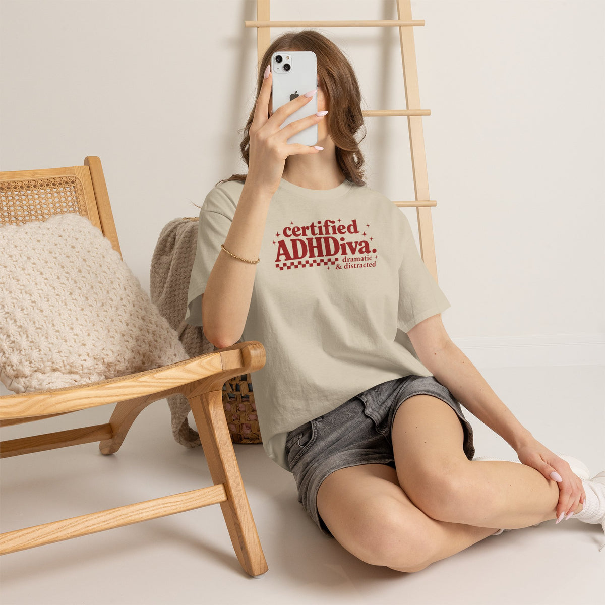 Certified ADHD Diva Graphic T-Shirt – Funny Women’s Statement Tee