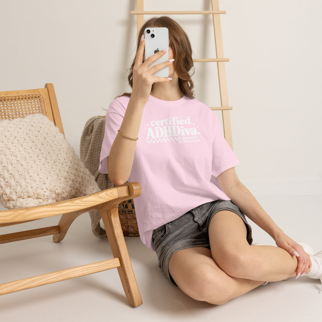 Certified ADHD Diva Graphic T-Shirt – Funny Women’s Statement Tee