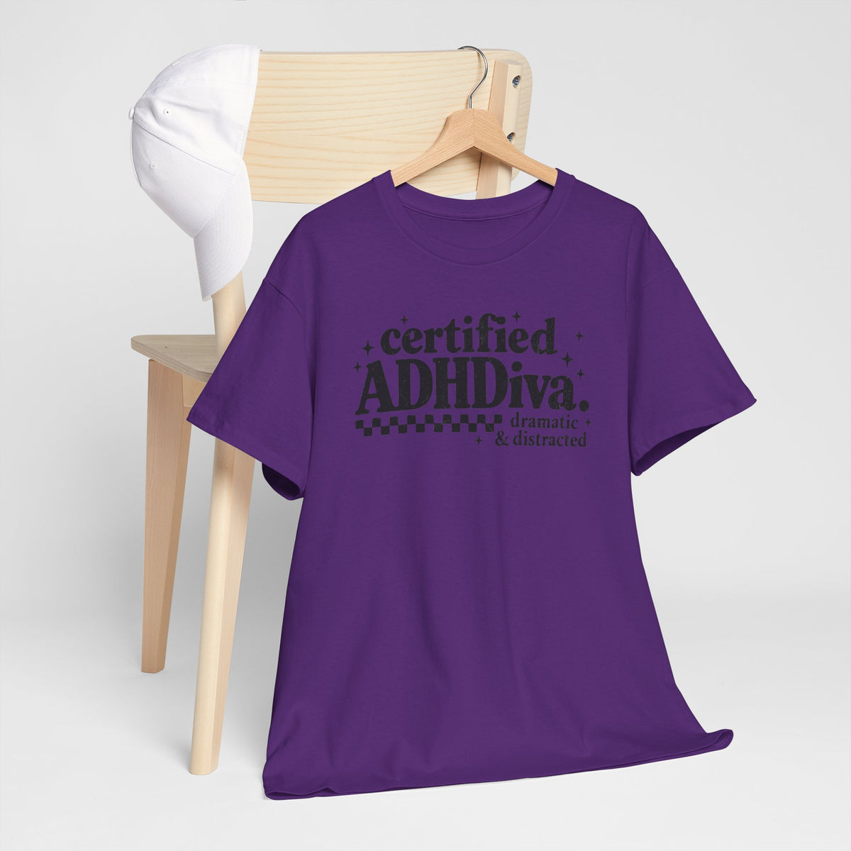 Certified ADHD Diva Graphic T-Shirt – Funny Women’s Statement Tee