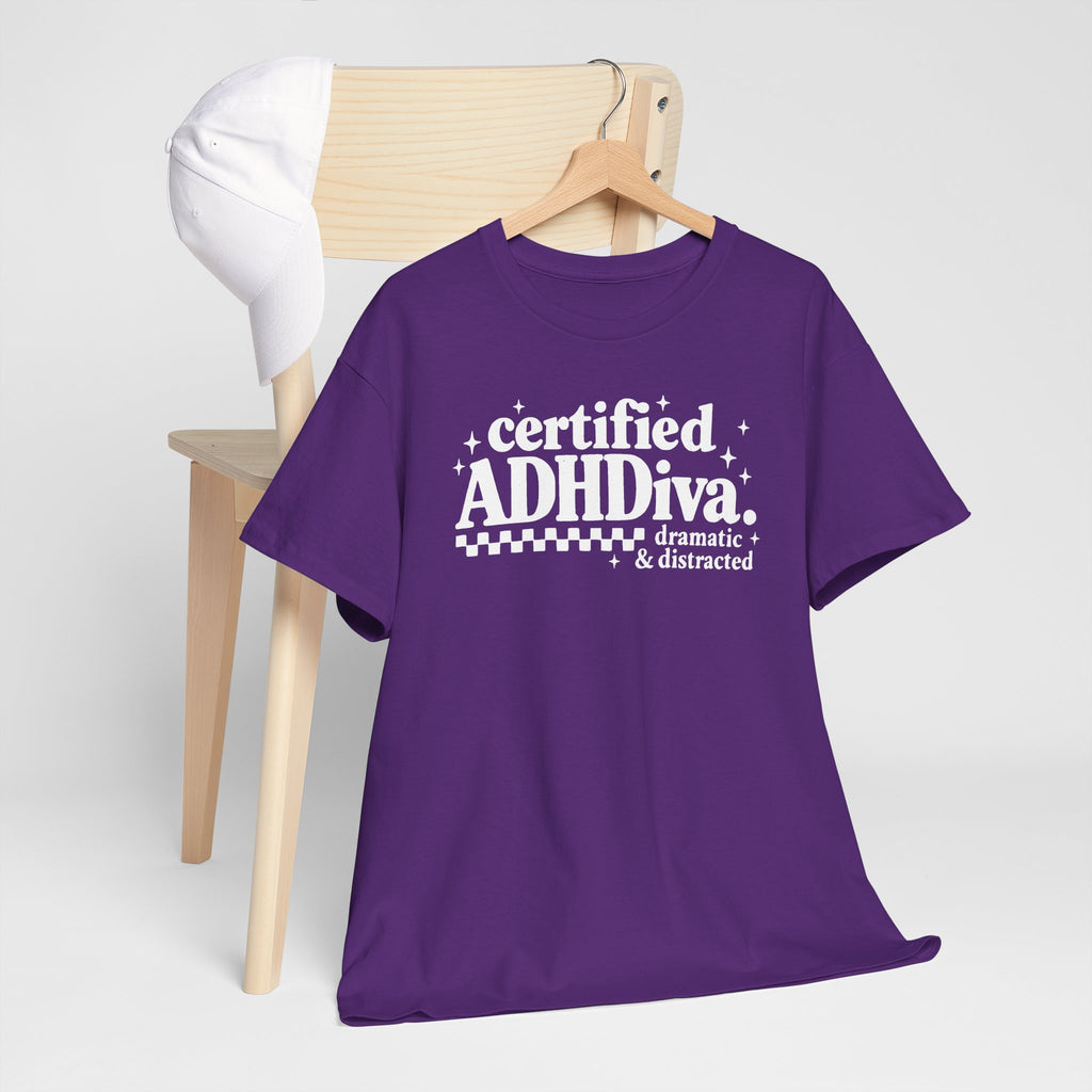 Certified ADHD Diva Graphic T-Shirt – Funny Women’s Statement Tee