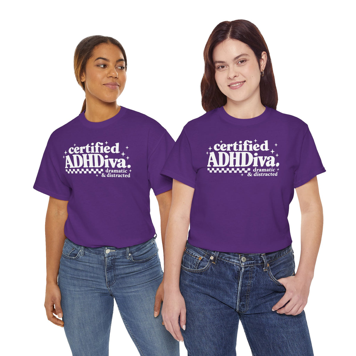 Certified ADHD Diva Graphic T-Shirt – Funny Women’s Statement Tee