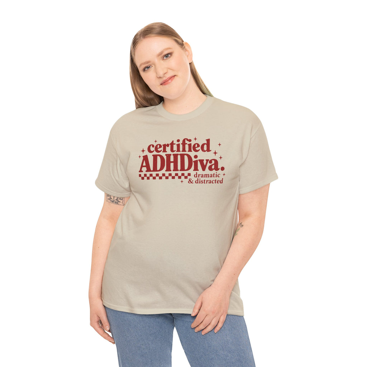 Certified ADHD Diva Graphic T-Shirt – Funny Women’s Statement Tee