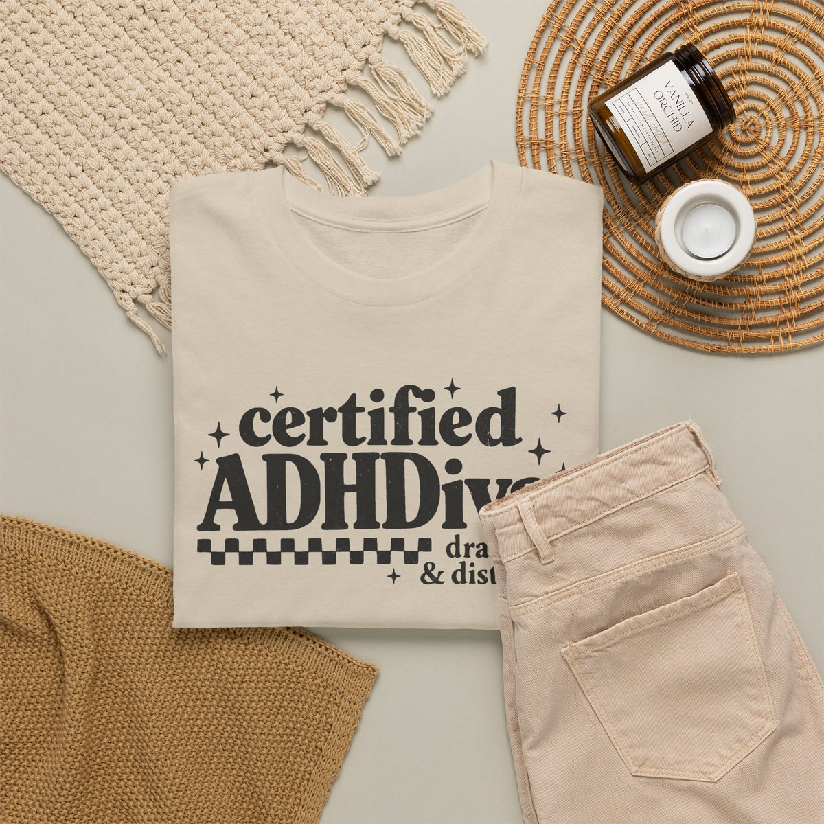 Certified ADHD Diva Graphic T-Shirt – Funny Women’s Statement Tee