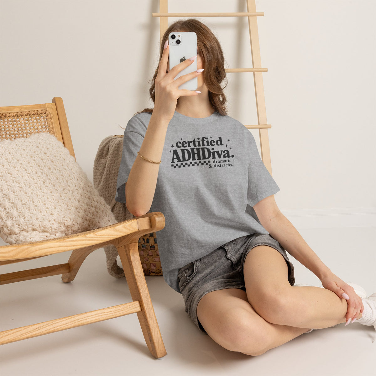Certified ADHD Diva Graphic T-Shirt – Funny Women’s Statement Tee
