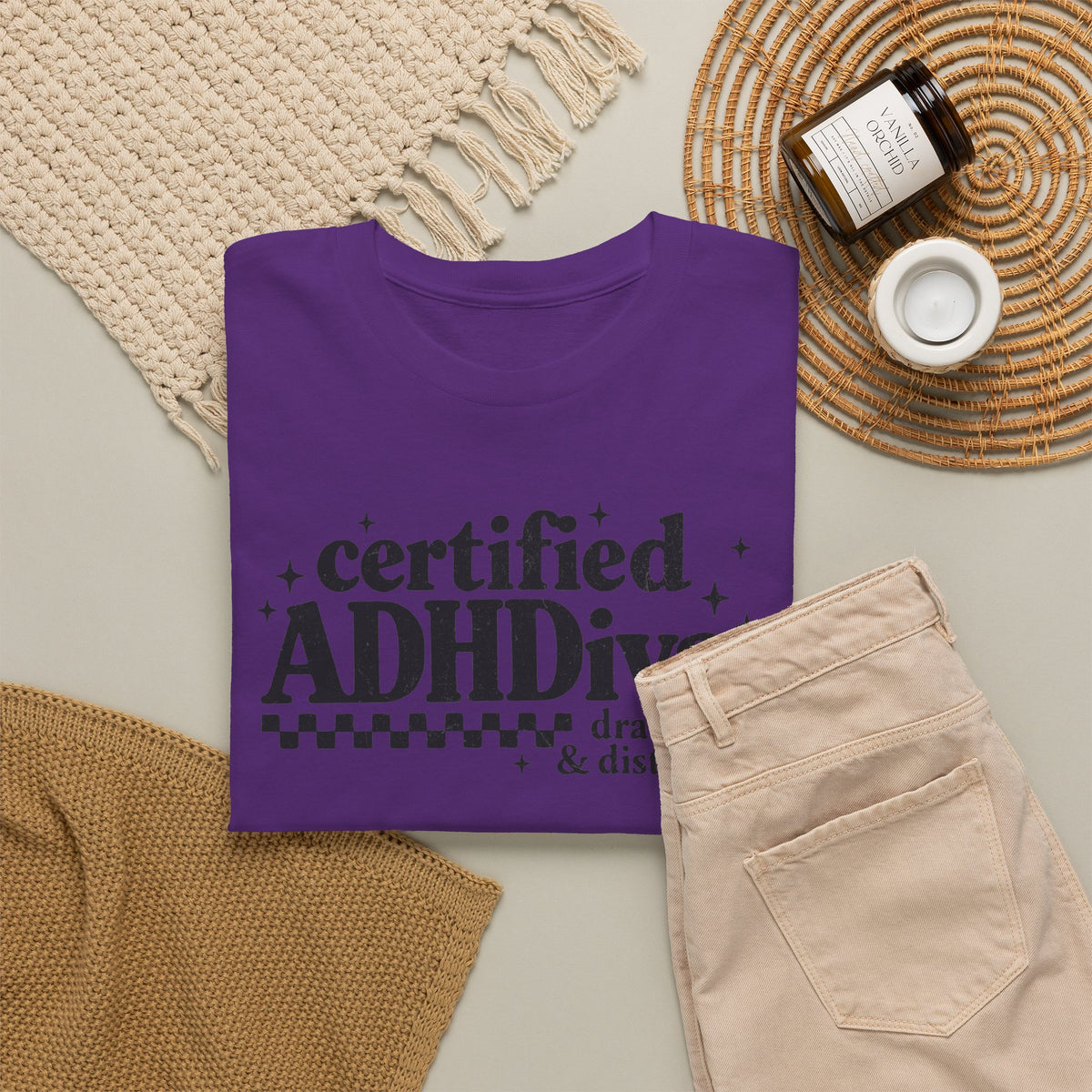 Certified ADHD Diva Graphic T-Shirt – Funny Women’s Statement Tee
