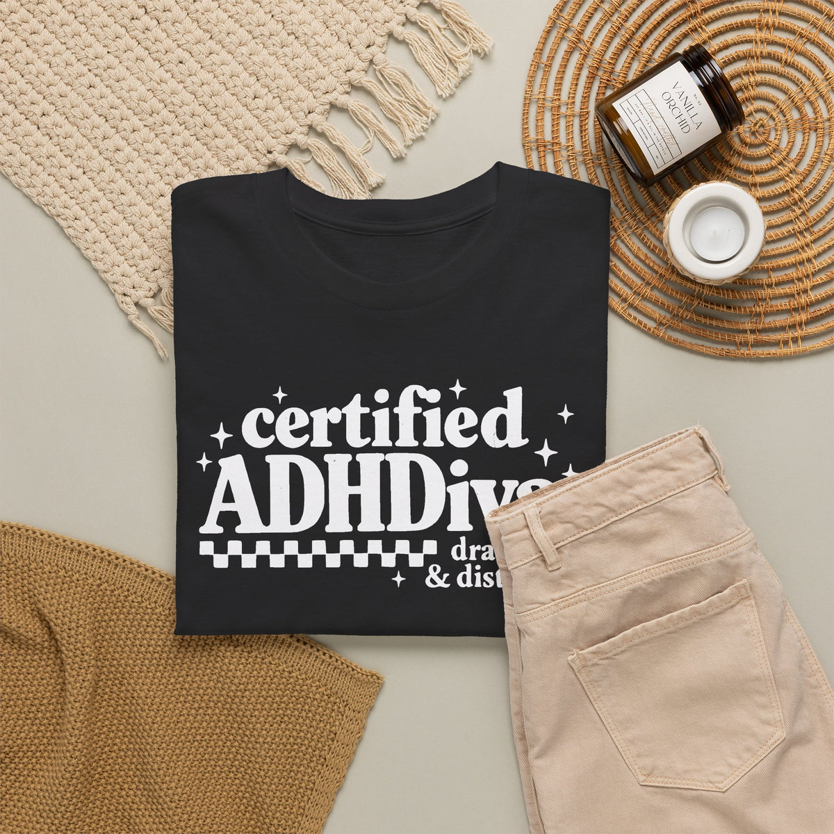 Certified ADHD Diva Graphic T-Shirt – Funny Women’s Statement Tee