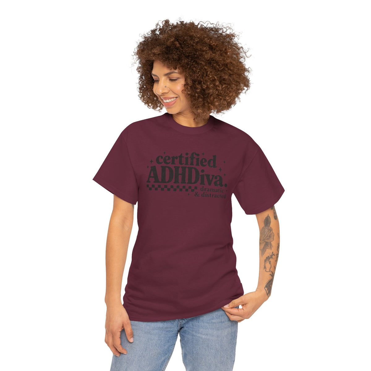 Certified ADHD Diva Graphic T-Shirt – Funny Women’s Statement Tee