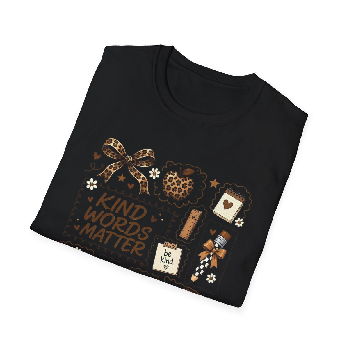 Kind Words Matter Leopard Graphic Tee