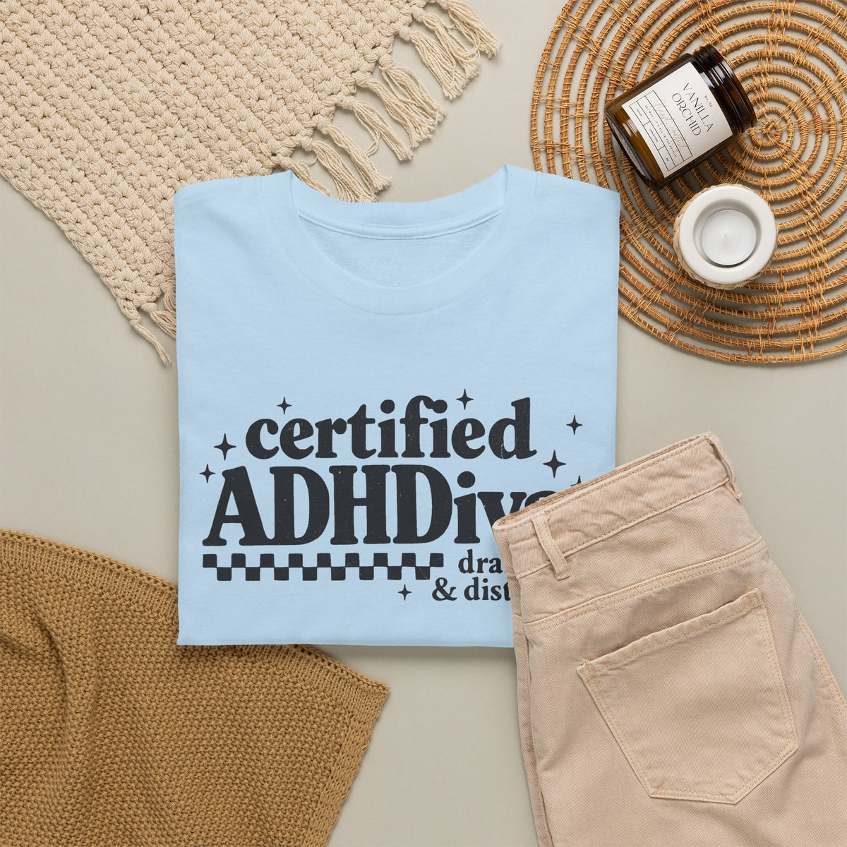 Certified ADHD Diva Graphic T-Shirt – Funny Women’s Statement Tee