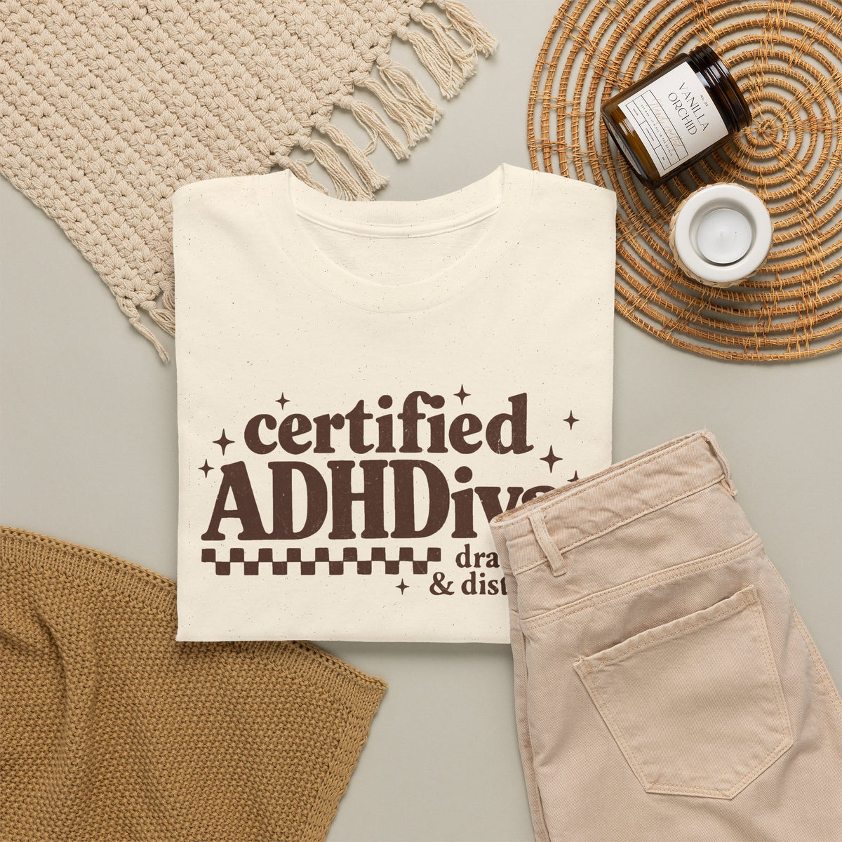 Certified ADHD Diva Graphic T-Shirt – Funny Women’s Statement Tee