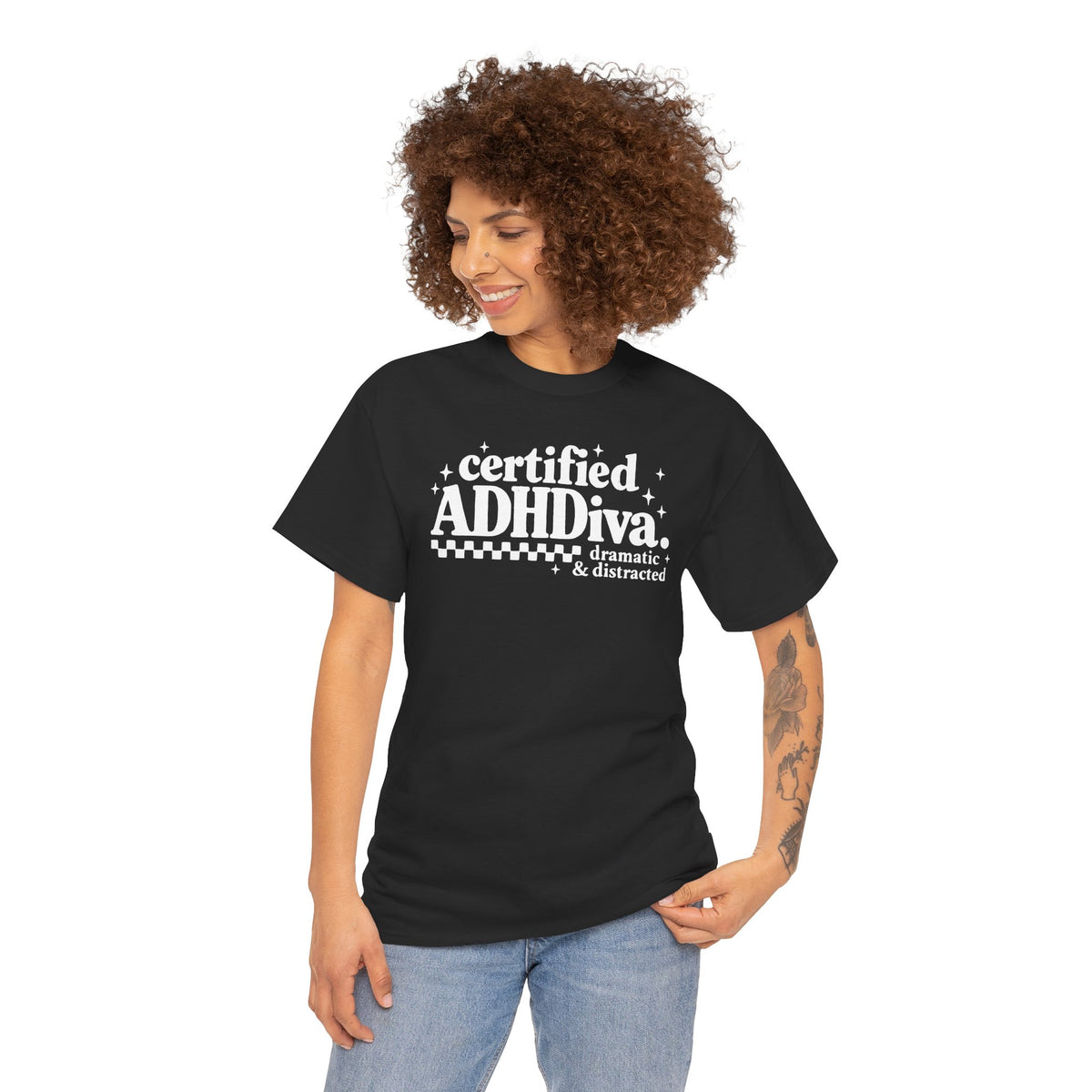 Certified ADHD Diva Graphic T-Shirt – Funny Women’s Statement Tee