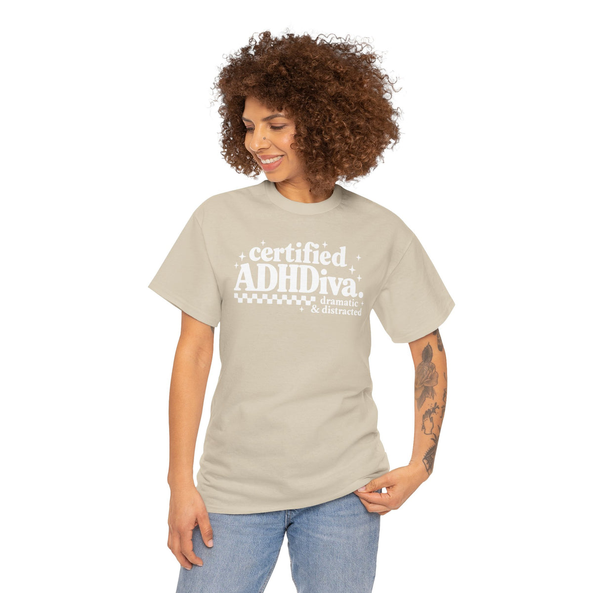 Certified ADHD Diva Graphic T-Shirt – Funny Women’s Statement Tee