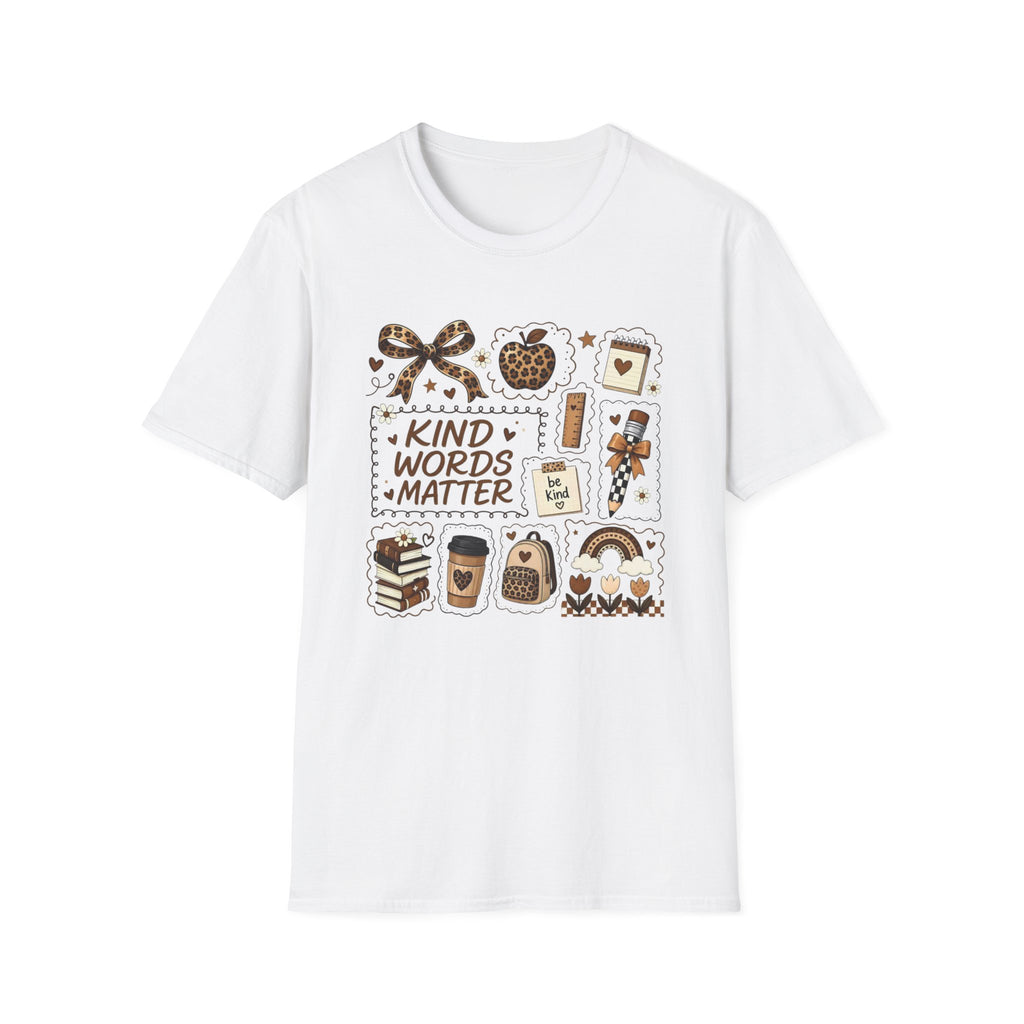 Kind Words Matter Leopard Graphic Tee