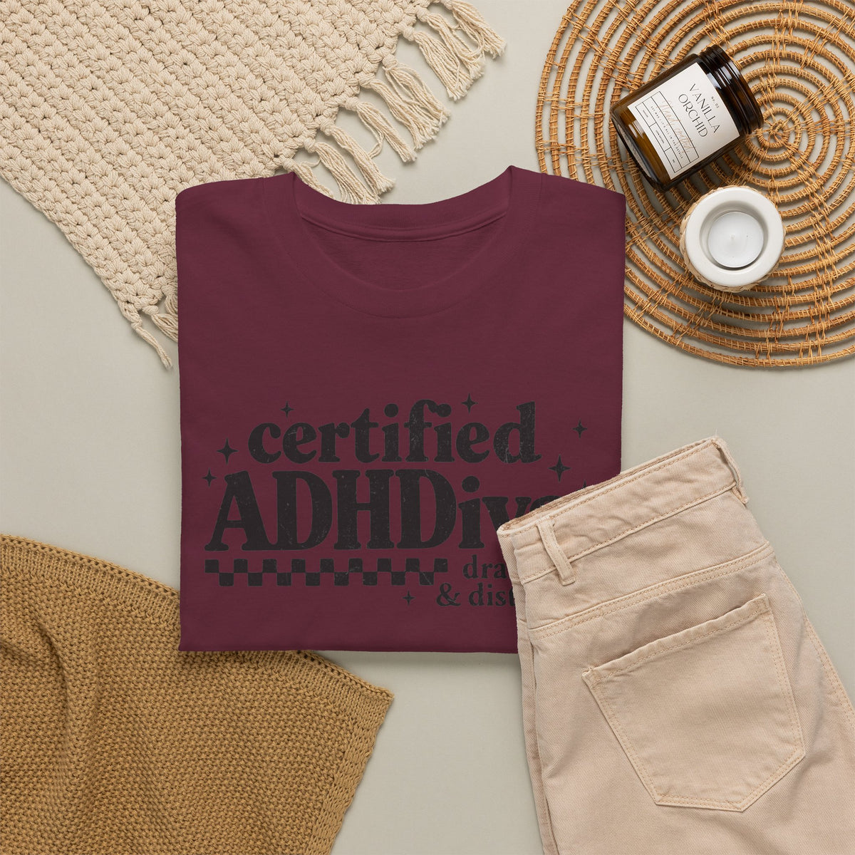 Certified ADHD Diva Graphic T-Shirt – Funny Women’s Statement Tee