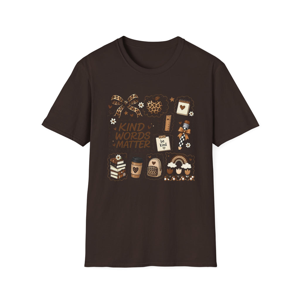 Kind Words Matter Leopard Graphic Tee