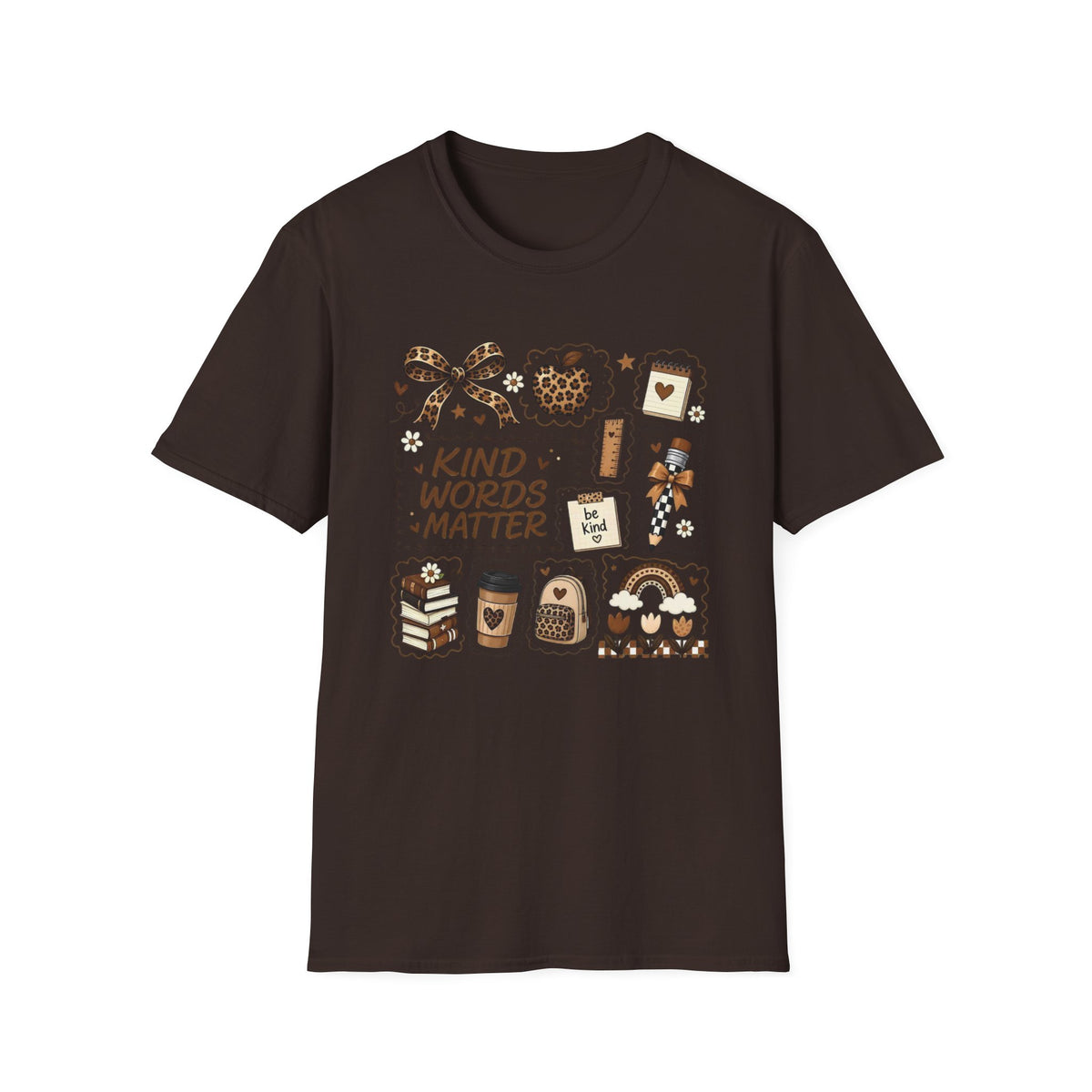 Kind Words Matter Leopard Graphic Tee