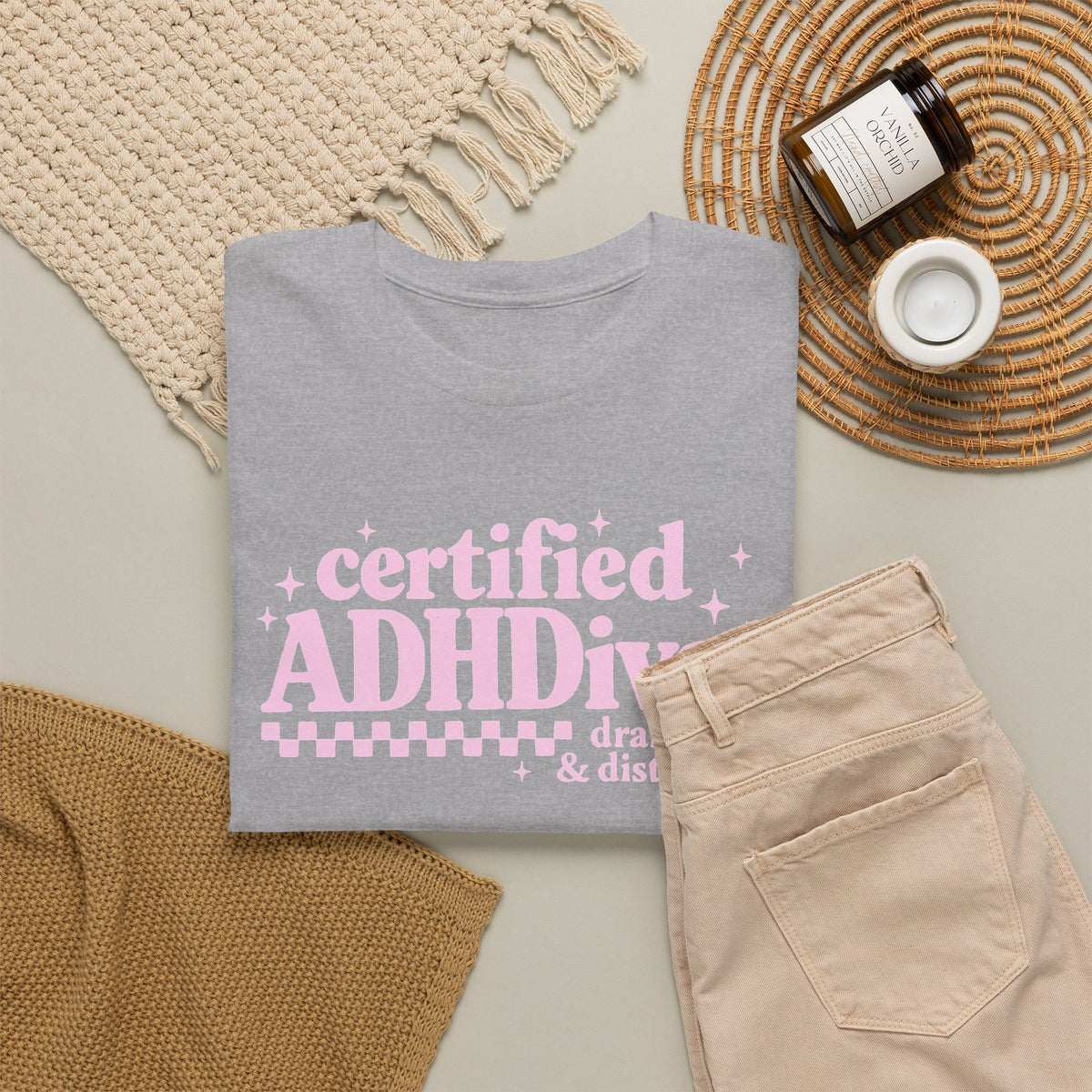 Certified ADHD Diva Graphic T-Shirt – Funny Women’s Statement Tee