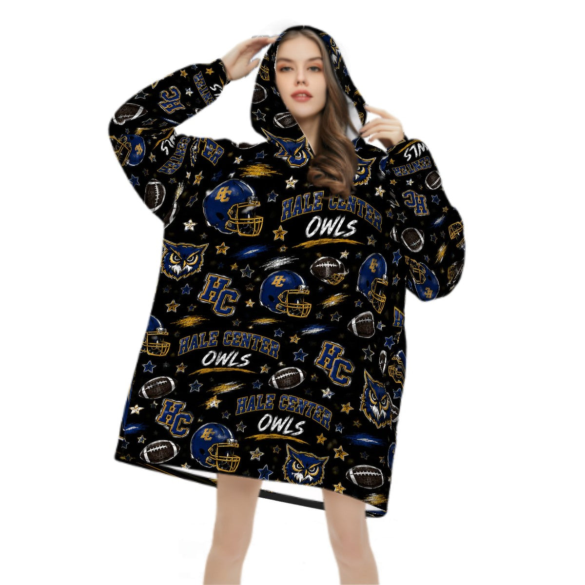 Owl Football Hooded Blanket