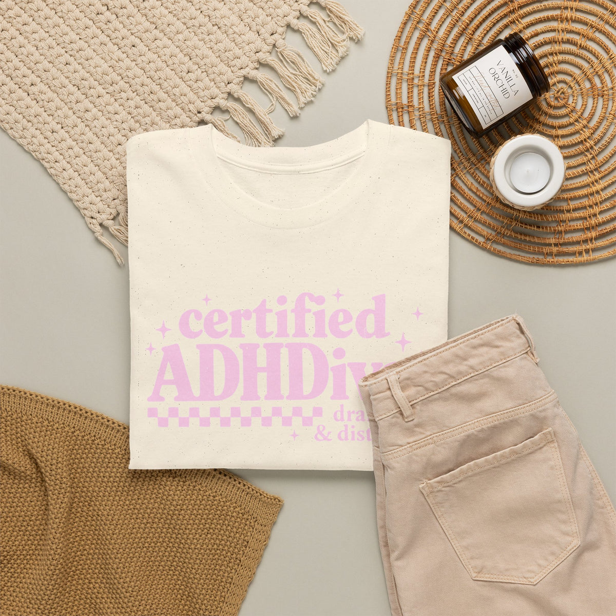 Certified ADHD Diva Graphic T-Shirt – Funny Women’s Statement Tee