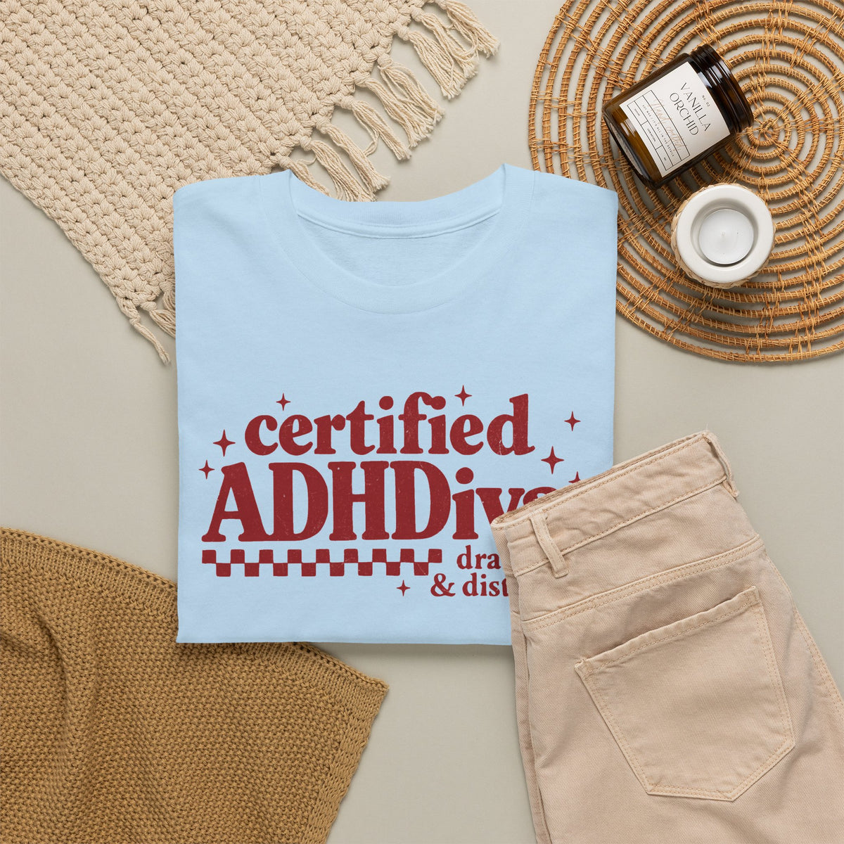 Certified ADHD Diva Graphic T-Shirt – Funny Women’s Statement Tee