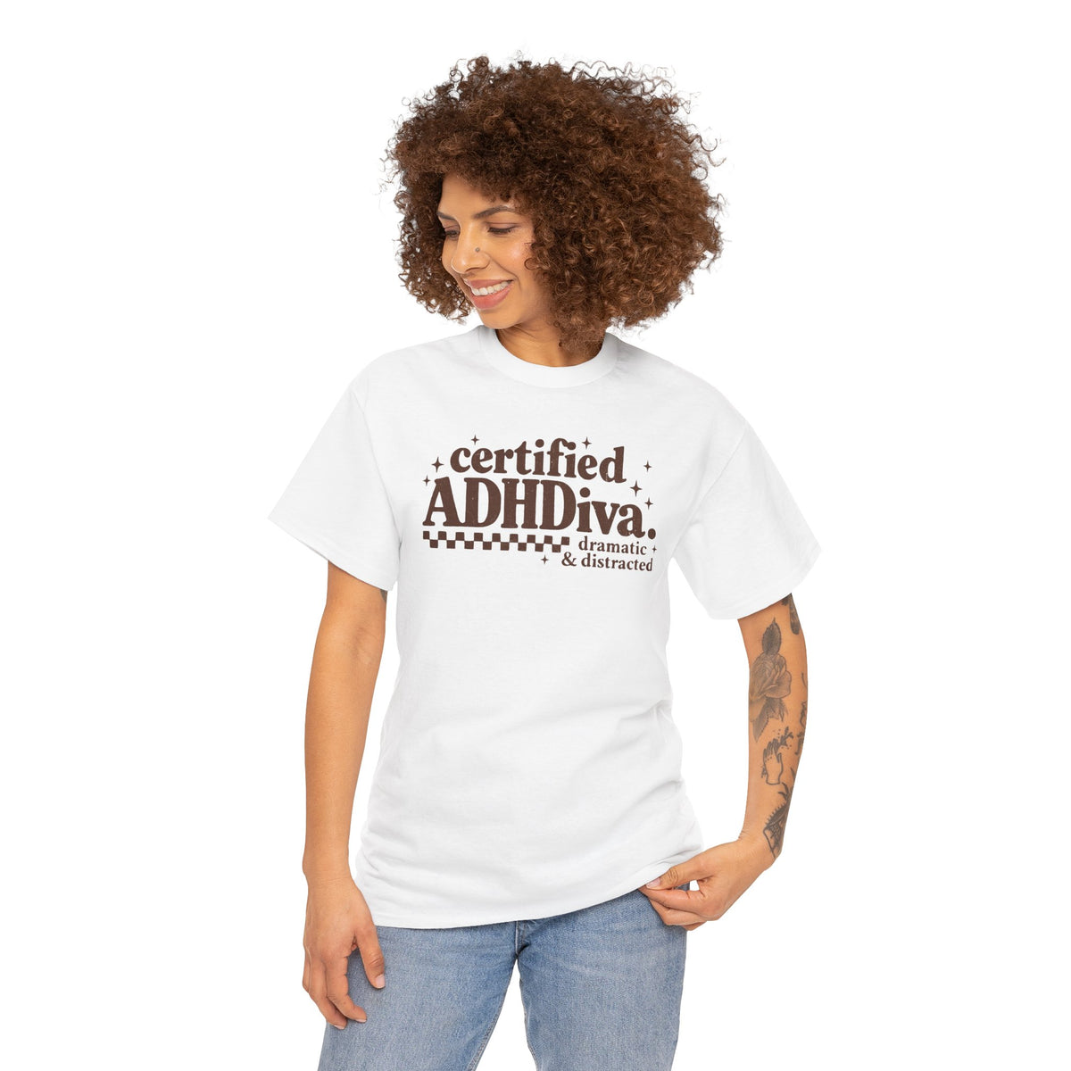 Certified ADHD Diva Graphic T-Shirt – Funny Women’s Statement Tee
