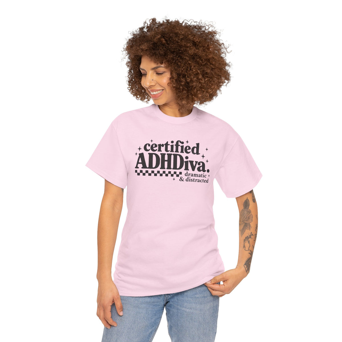Certified ADHD Diva Graphic T-Shirt – Funny Women’s Statement Tee