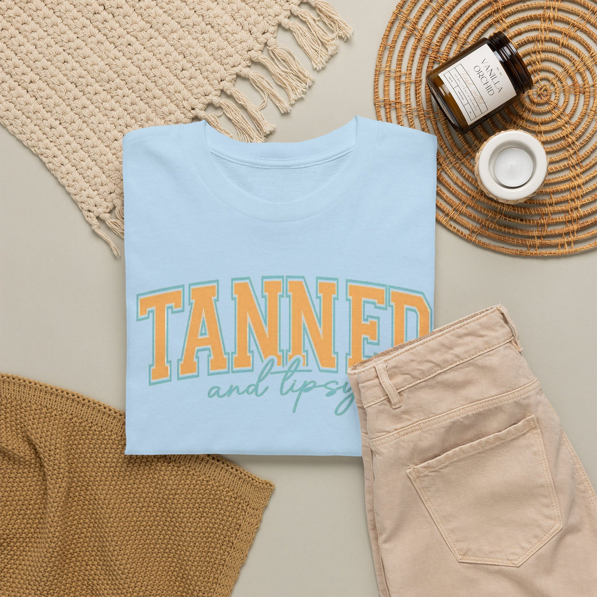 Tanned and Tipsy Retro Beach Tee