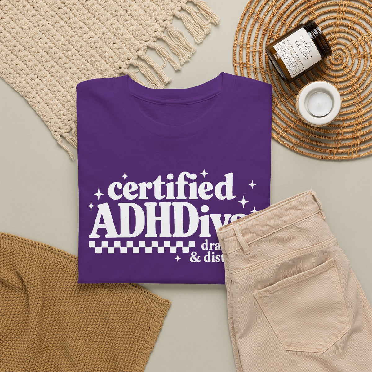 Certified ADHD Diva Graphic T-Shirt – Funny Women’s Statement Tee