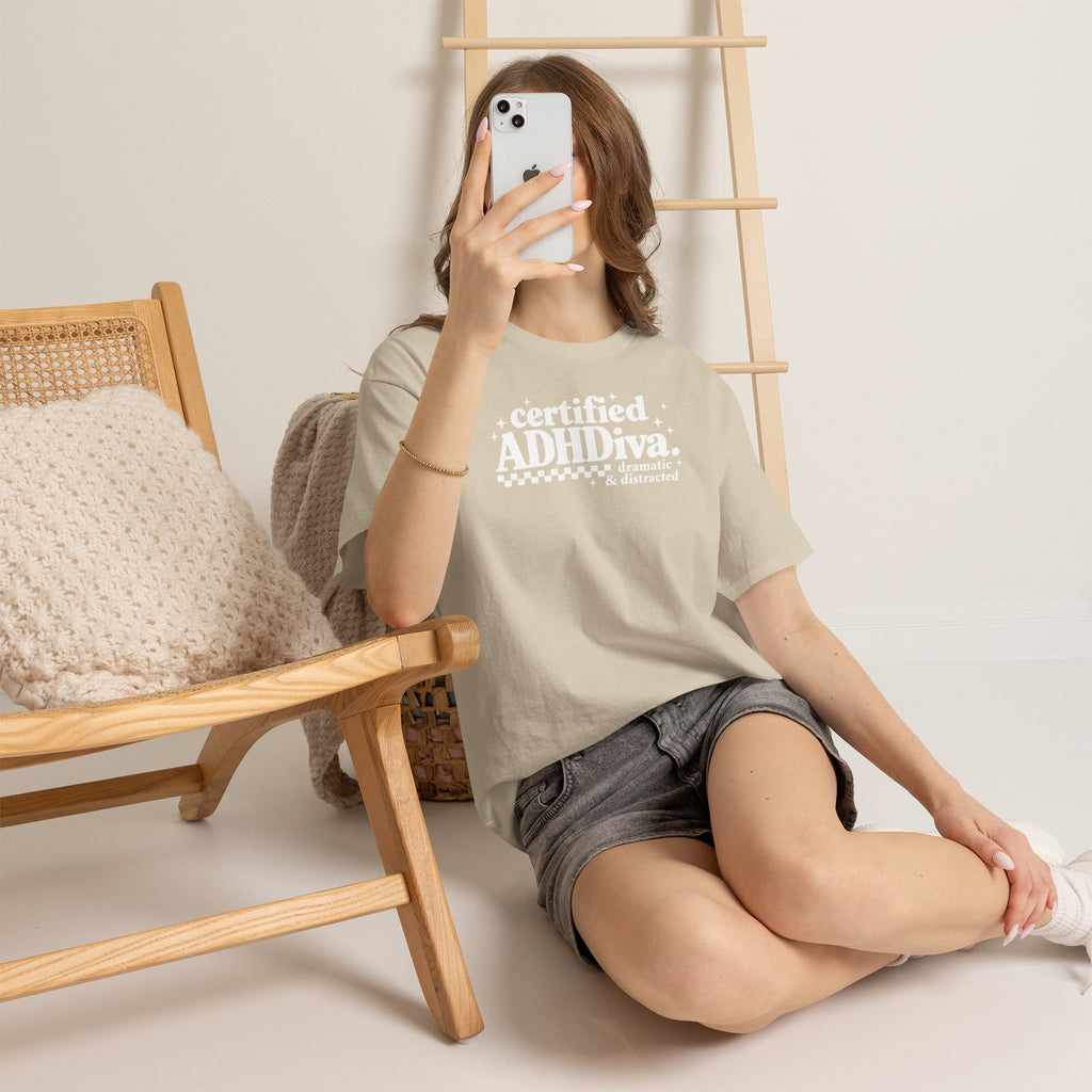 Certified ADHD Diva Graphic T-Shirt – Funny Women’s Statement Tee