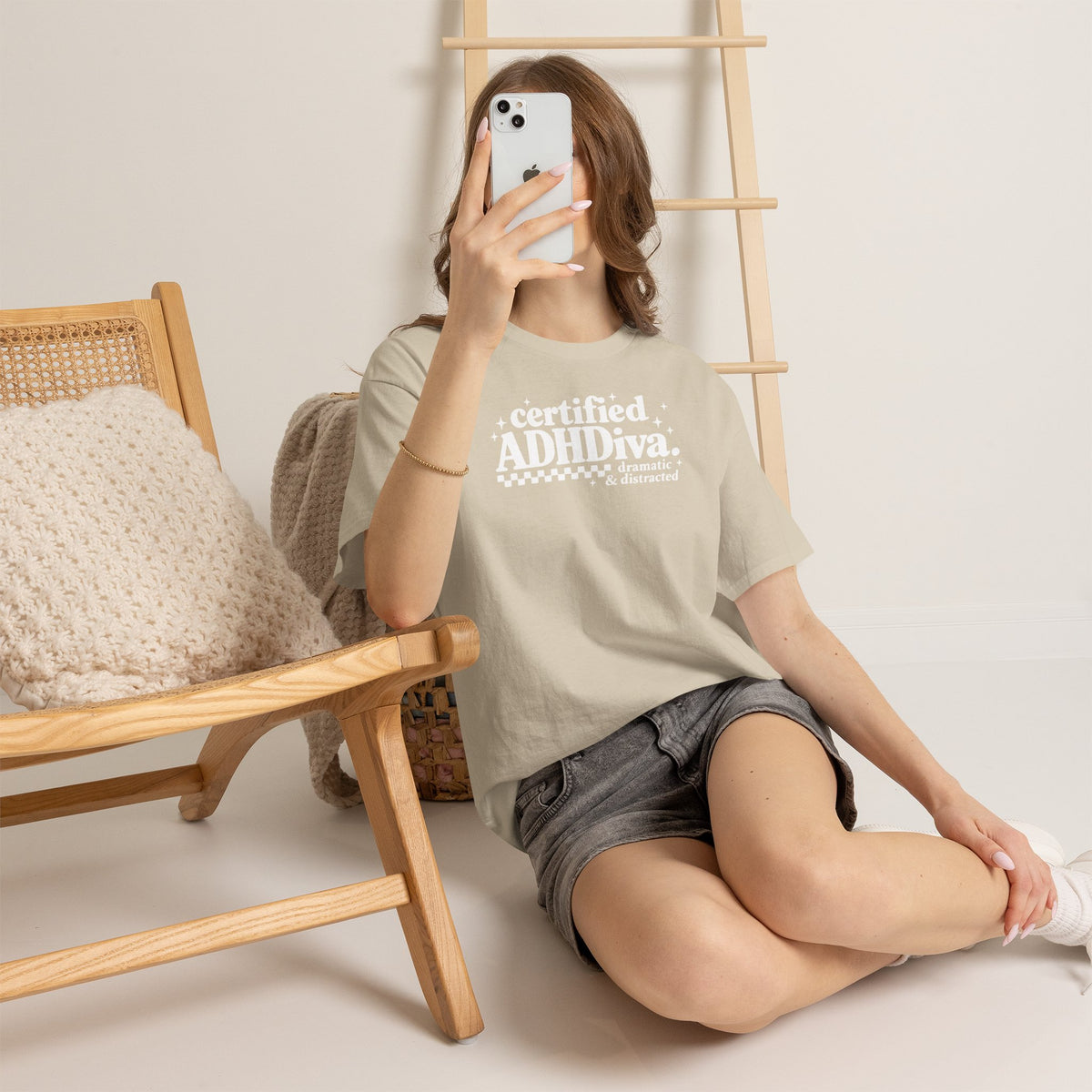 Certified ADHD Diva Graphic T-Shirt – Funny Women’s Statement Tee