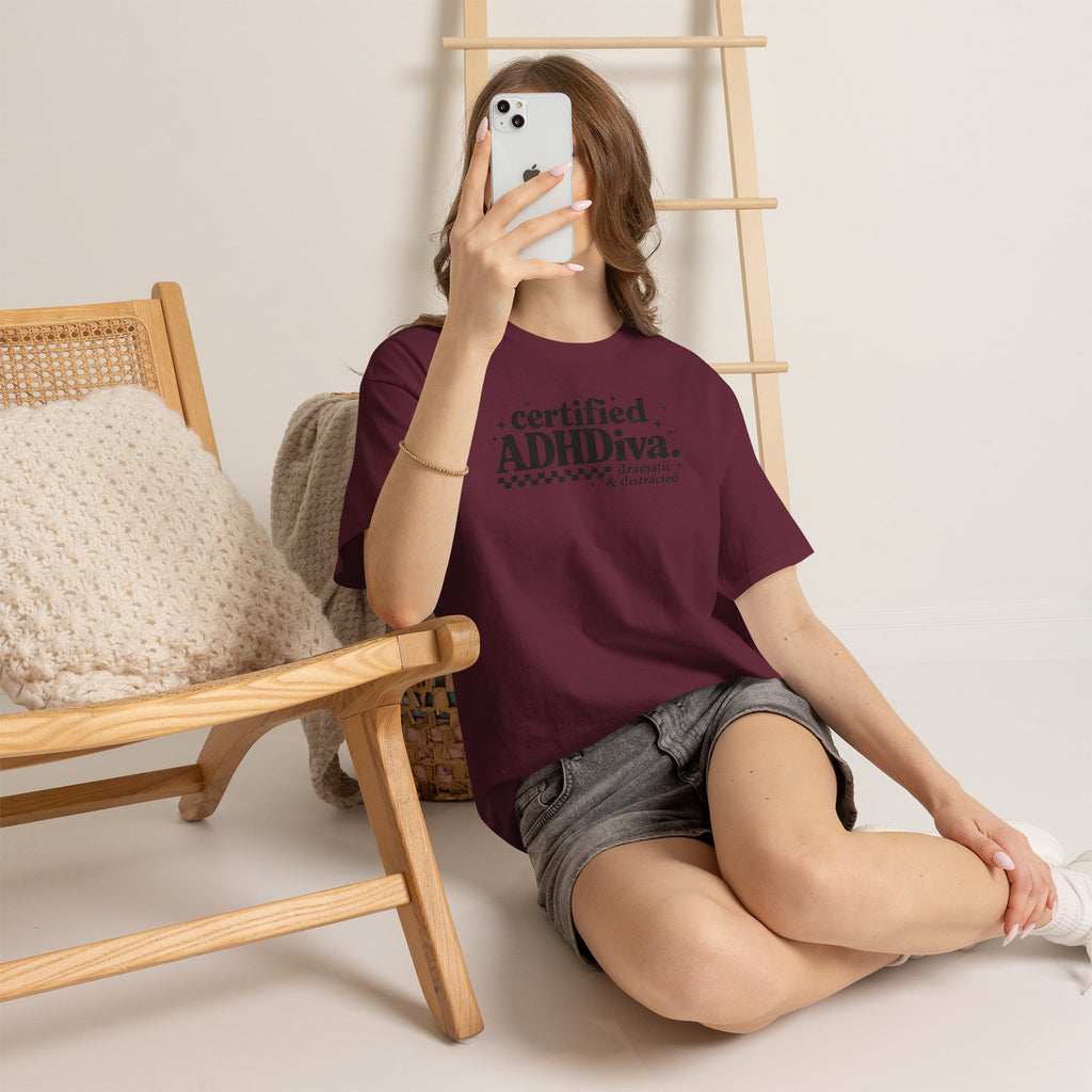 Certified ADHD Diva Graphic T-Shirt – Funny Women’s Statement Tee