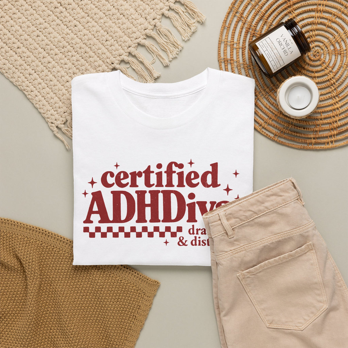 Certified ADHD Diva Graphic T-Shirt – Funny Women’s Statement Tee