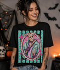 Pretty in Pink Slasher Halloween Graphic Tee