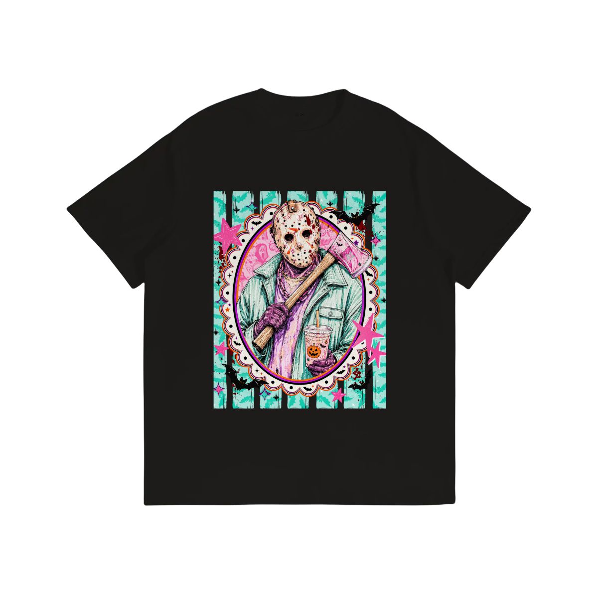 Pretty in Pink Slasher Halloween Graphic Tee