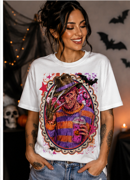 Nightmare Fuel Retro Horror Halloween Graphic Tee